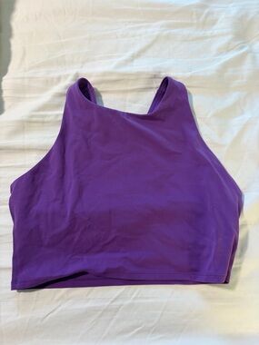 CRZ Yoga Butterluxe High Neck Crop tank Purple